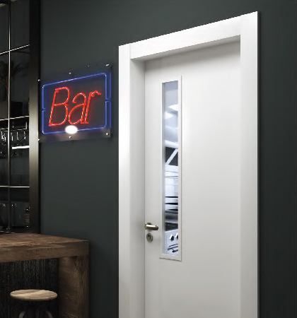 Porta com Visor em Ambiente 3D